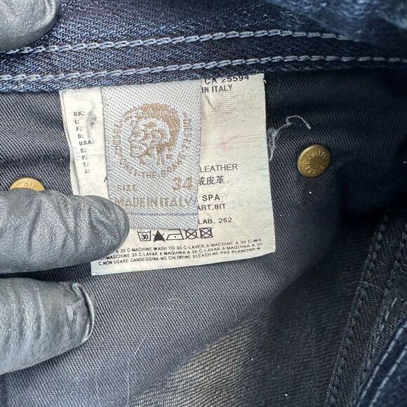 DIESEL KOFFHA Designer Jeans Medium Blue Wash Made in Italy Regular Straight Den - Picture 7 of 7